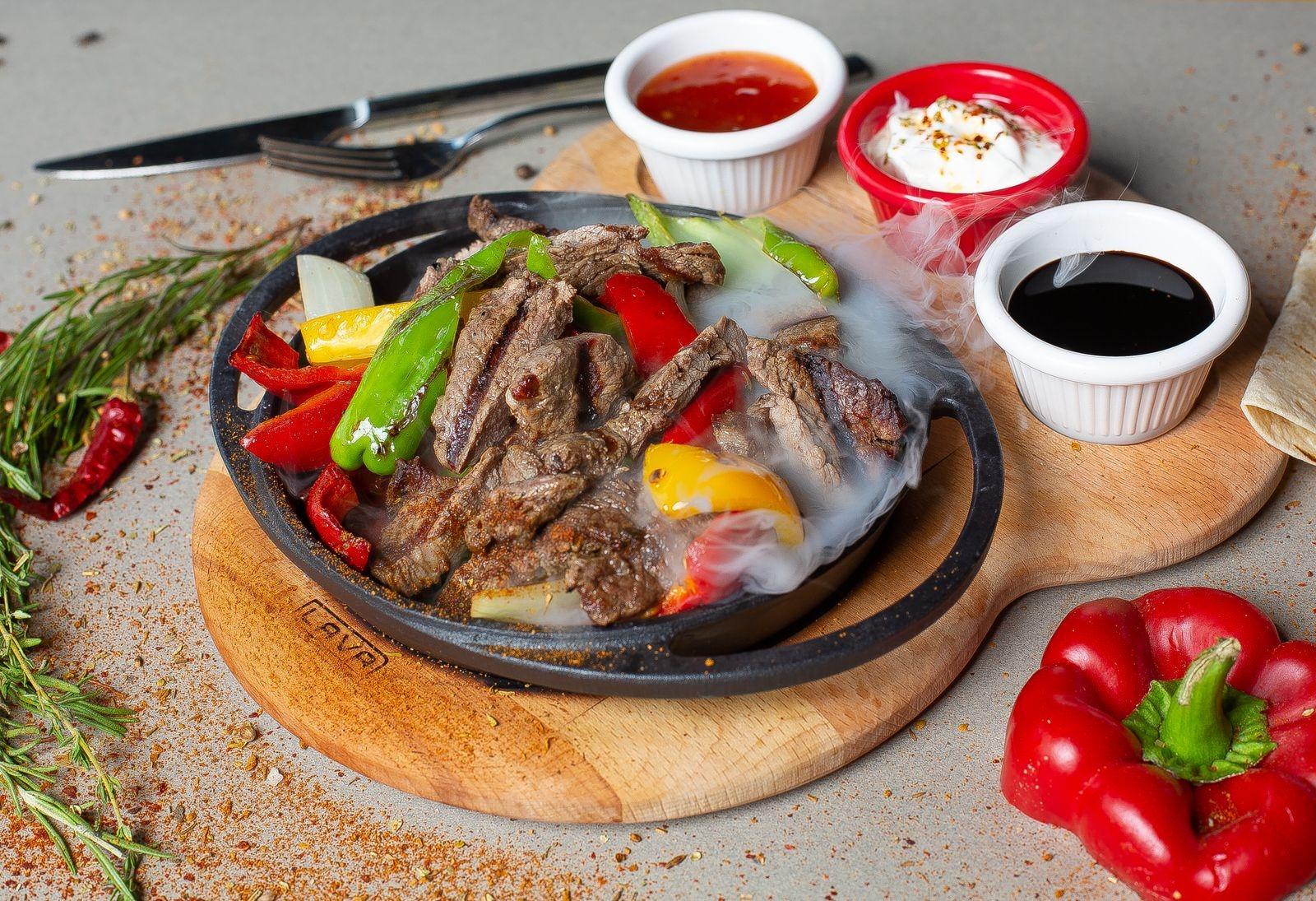 Fajitas de Ternera con Pimientos